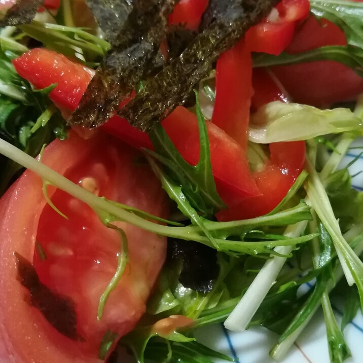 トマトと水菜のサラダ